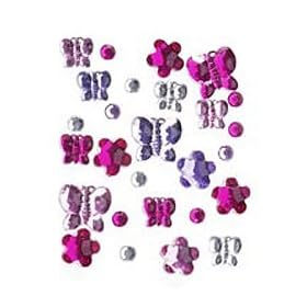  Butterfly & Flowers Jewel Stick-On Rhinestones