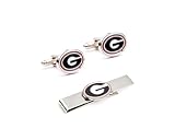 Georgia Bulldogs Cufflinks and Tie Bar Gift Set