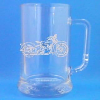 1 Pint Glass Tankard With Harley Davidson Design - Gift Box Included