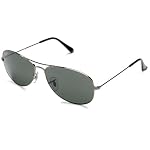 Ray-Ban RB3362P Polarized Cockpit Sunglasses,Gunmetal Frame/Grey Lens,59 mm