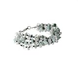 7.25 Bracelet with Crystal, Amethyst, Plastic Beads and a Silver Clasp