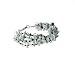 7.25 Bracelet with Crystal, Amethyst, Plastic Beads and a Silver Clasp