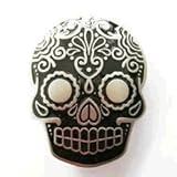 Aztec Skull Black Belt Buckle