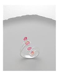 Pink CZ Ring In 92.5 Sterling Silver