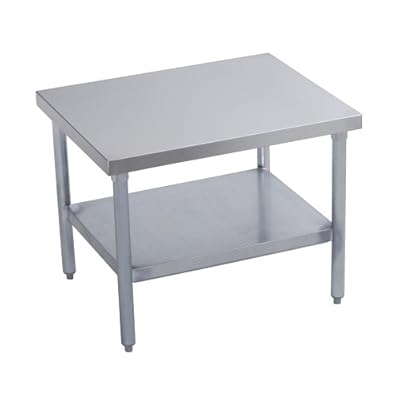 Elkay MS24S24-STSX Stainless Steel Mixer Stand with Legs and Undershelf, 24