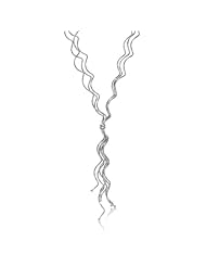 Sterling Silver Rhodium Plated Multi Strand Wave Style Knotted Snake Necklace