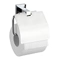 Wenko 17973100 Toilettenpapierhalter San Remo Power-Loc - Befestigen ohne Bohren, Chrom rostfrei, 14 x 13 x 7 cm