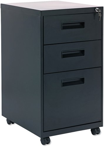 Alera PA532820BL Three-Drawer Mobile Pedestal File, 15-7/8w x28-1/4h x19-3/4d, Black On Sale