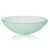 Decolav 1000T-WH 17-Inch Round Tempered Frosted Glass Vessel, White