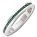 Sterling Silver 2.75mm Dark Green Eternity Band