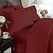 Elegant Comfort 1500 Premier Wrinkle & Fade Resistant Hotel Quality Ultra Soft Luxurious 4-Piece Bed Sheet Set with Deep Pockets, Twin/Twin XL Burgundy