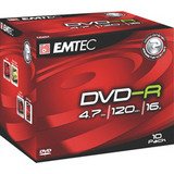 Emtec 16x Write-Once DVD-R - 10 Pack