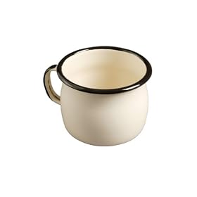 Emalia Cream Enamel Large Mug, Cream