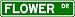 FLOWER Street Name Sign ~ Personalized Family Lastname Sign ~ Gameroom, Basement, Garage Sign