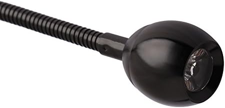 Coolbest 360 Degree Adjustable Flexible Goose Neck USB LED Light Reading Book Desk Lights Table Lamp with Clip on Light and On/off Control Switch for Laptop Pc (Cold White Light, Black)