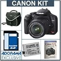 Canon EOS Digital Rebel XSi SLR Camera /Lens Kit, - Black - with EF-S 18-55mm f/3.5-5.6 Image Stabilizer Lens - Refurbished - 4GB SD Memory Card, Spare LP-E5 Lithium-Ion Rechargeable Battery, Slinger Camera Bag Magic Lantern Guides, Book with DVD