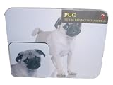 Pug Dog Mouse Pad & Coaster Set