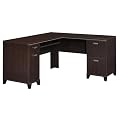 Bush Furniture Tuxedo L-Shaped Wood Computer Desk in Mocha Cherry