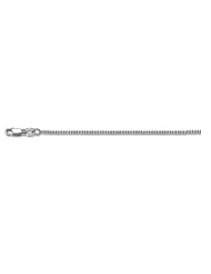 14k Solid White Gold Gourmette Chain Necklace 1.5mm 20