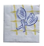 Tennis Cross Racquet and Ball Cocktail Dessert Napkins