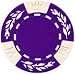 25 Clay No Metal Insert Clay Composite Crown Wheatear 11.5 gram Poker Chips, Purple
