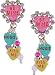 Lunch at The Ritz 2GO USA Candy Hearts Earrings Clips