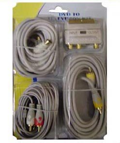 5m PC to TV-Out Cable Kit S-Video SVHS GOLD Audio 5m UK