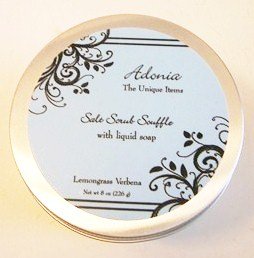 Adonia Lemongrass Verbena Salt Body Scrub Soufflé - 8 oz