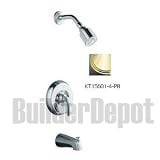 Kohler K-T15601-4-PB Coralais Bath and Shower Mixing Valve Faucet Trim, Vibrant Polished Brass