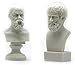 Socrates & Aristotle Greek Philosopher Bust Head Set Statue Sculpture