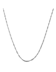14 Karat White Gold 0.7-mm Singapore Chain (18 Inch)