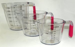 Kitchen Craft Colourworks Measuring Jug Set, Pink, Set of 3