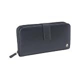 Etienne Aigner Classics Ziparound Checkbook Clutch (Navy)