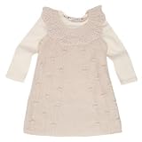 Baby's chunky knit pinafore set