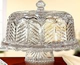 Review Crystal Clear Industries 311998-GB / PORTICO CAKE DOME / CHIP AND DIP - PORTICO COLLECTION 24% CRYSTAL CAKE DOME AND CHIP N DIP SET IN ONE