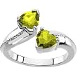 14K White Gold Peridot Ring