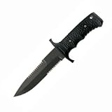 Silver Trident, Black Hytrel Handle, ComboEdge