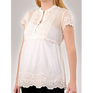 Buy A Pea in the Pod Collection: Joie Short Sleeve Button Front Maternity Blouse by Joie