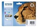 Epson Multipack T0715 - Print cartridge - 1 x black, yellow, cyan, magenta - blister with RF alarm