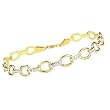 Diamond Fascination 14K Yellow Gold Diamond Accent Open Link Bracelet