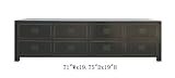 IMAGE OF Black Lacquer Multiple Drawers Low Altar Table Tv Entertainment Cabinet Awk2018