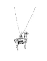 Sterling Silver Three Dimensional Llama Necklace