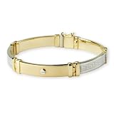 14k Two Tone Gold Greek Key Design Bracelet