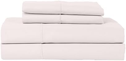Devonshire Collection of Nottingham 820 Thread Count Solid 100% Cotton Sateen Sheet Set, California King, Ash