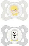 MAM Animals Silicone Pacifier, 2 Count, Unisex, 0-6 Months
