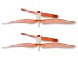 Two (2) Replacement Red Main Rotors for Mini Infrared Remote Control Electric Helicopters