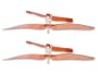 Two (2) Replacement Red Main Rotors for Mini Infrared Remote Control Electric Helicopters
