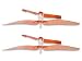 Two (2) Replacement Red Main Rotors for Mini Infrared Remote Control Electric Helicopters