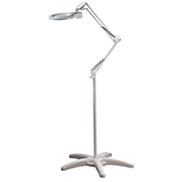 Normande Lighting JS3-1090F 22-Watt Daylight Spectrum 3X Magnifier Floor Lamp, White