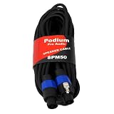 New 50' Pro Audio Speaker Cable Male Speakon Jack to Male Speakon Jack SPM50